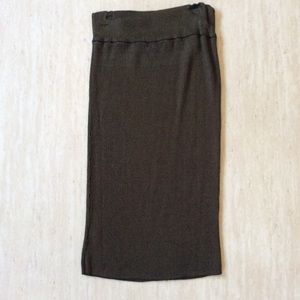 Army Green Sweater Skirt